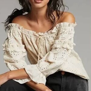 Anthropologie Eyelet Top